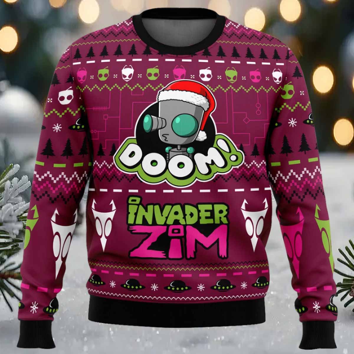 Doom Invader Zim Ugly Christmas Sweater Doom Invader Zim Christmas Sweater