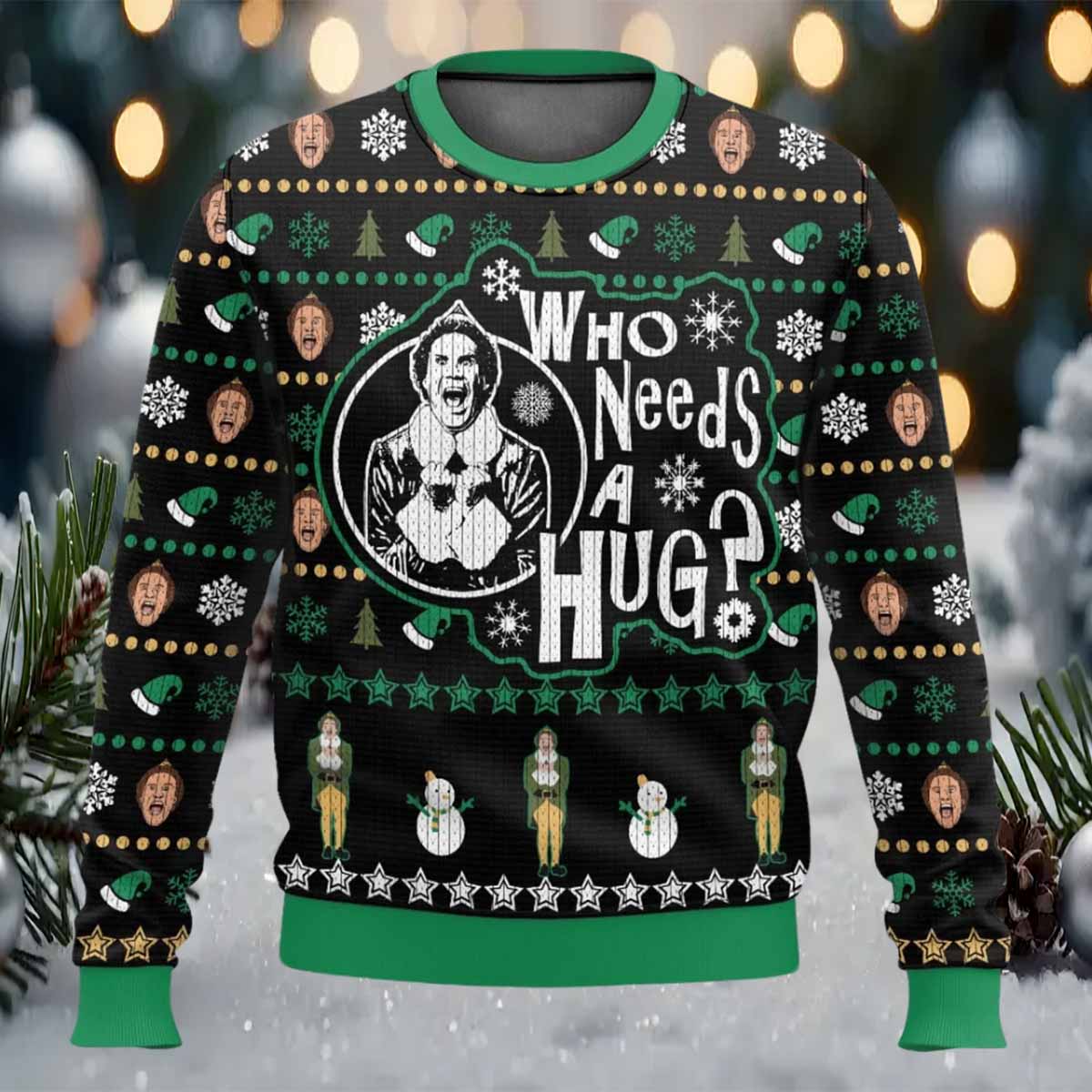 Elf Who Needs A Hug Ugly Sweater Elf Who Needs A Hug Ugly Sweater