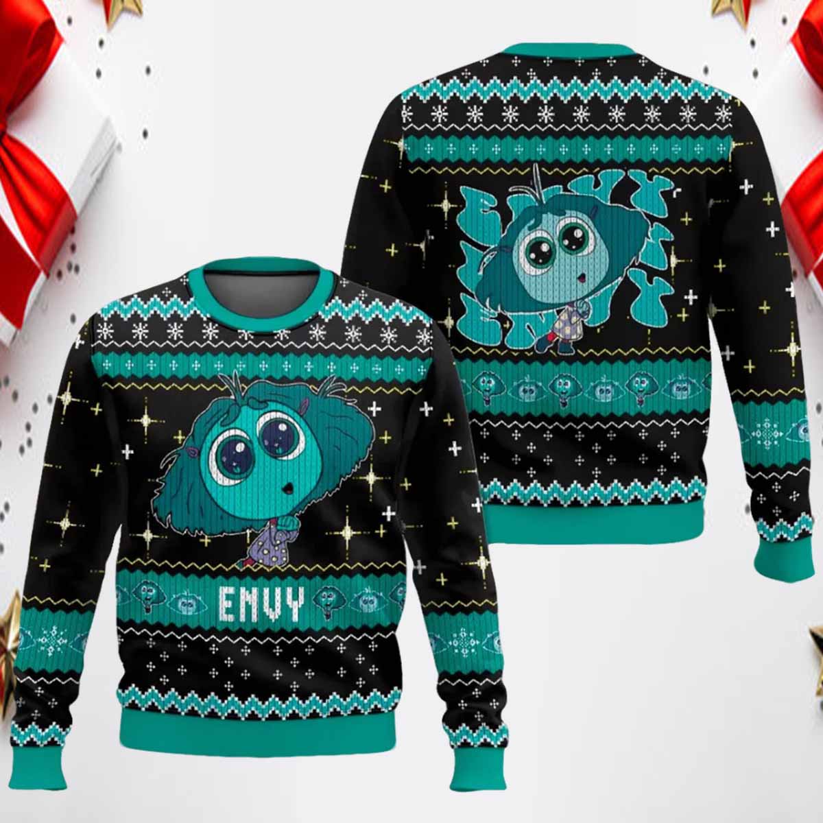 Envy Inside Out Ugly Christmas Sweater Envy Inside Out Ugly Christmas Sweater