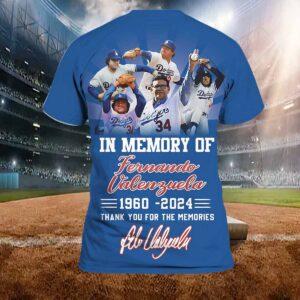 Fernando Valenzuela Thank You For The Memories 3D Shirt 1 Fernando Valenzuela Thank You For The Memories 3D Shirt