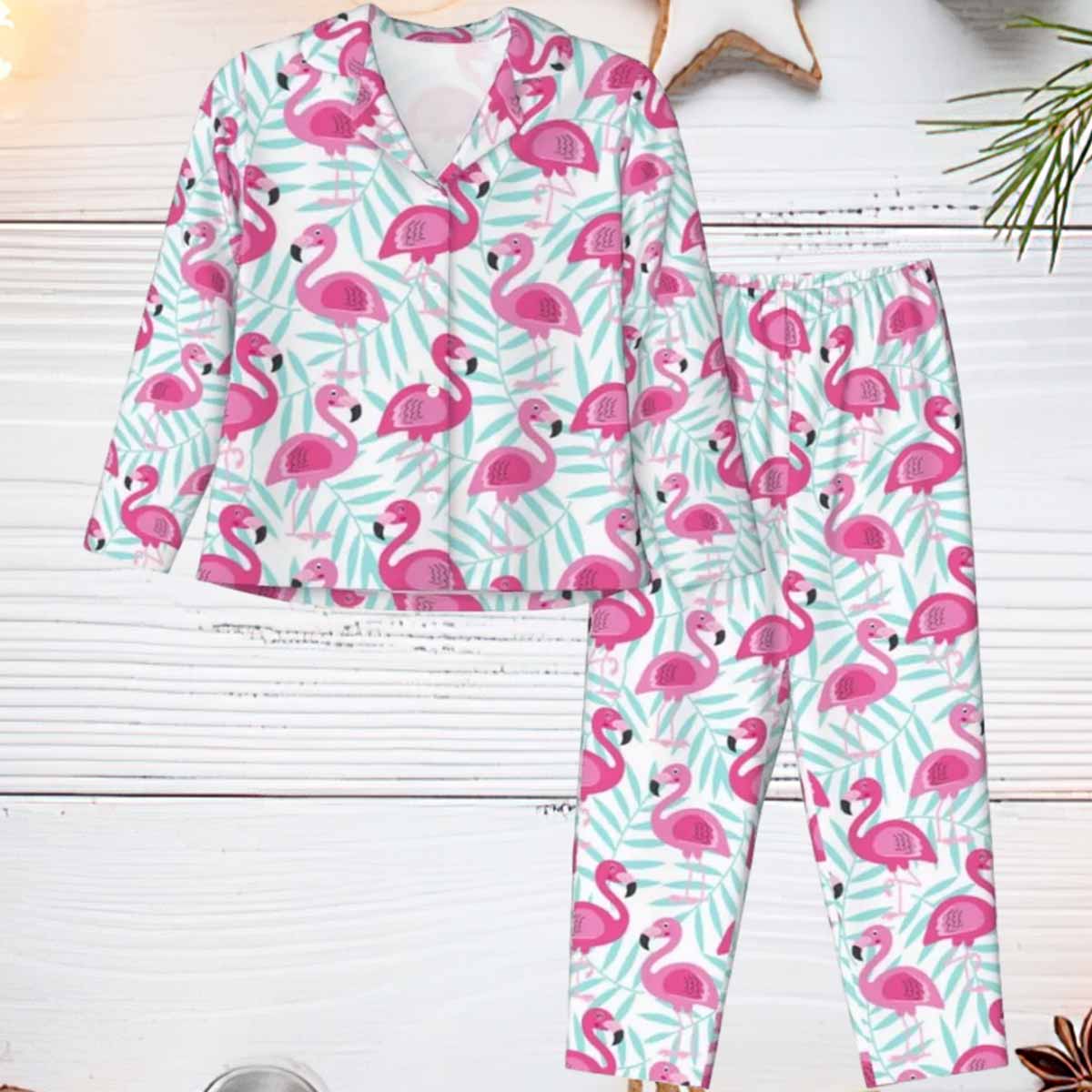 Flamingo Tropical Pajana Set Flamingo Tropical Pajama Set