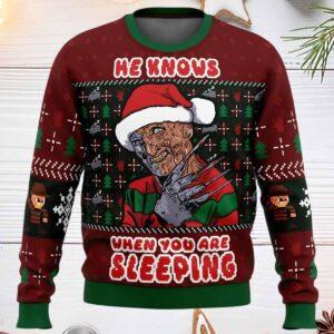 Freddy Krueger When You Are Sleeping Christmas Sweater