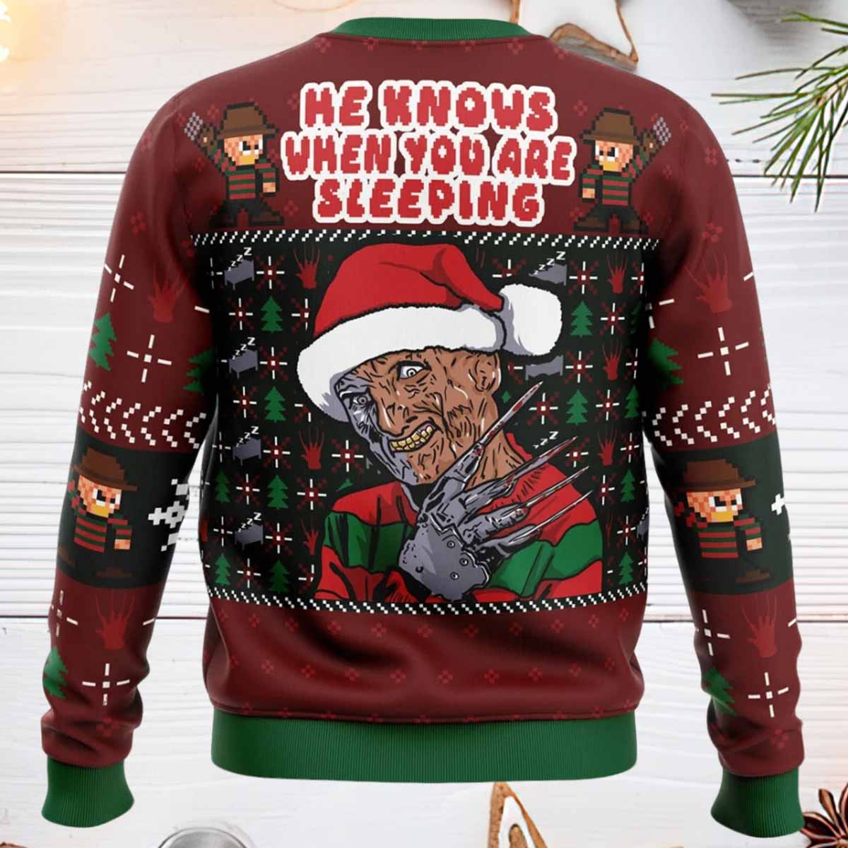 Freddy Krueger When You Are Sleeping Christmas Sweater Freddy Krueger When You Are Sleeping Christmas Sweater