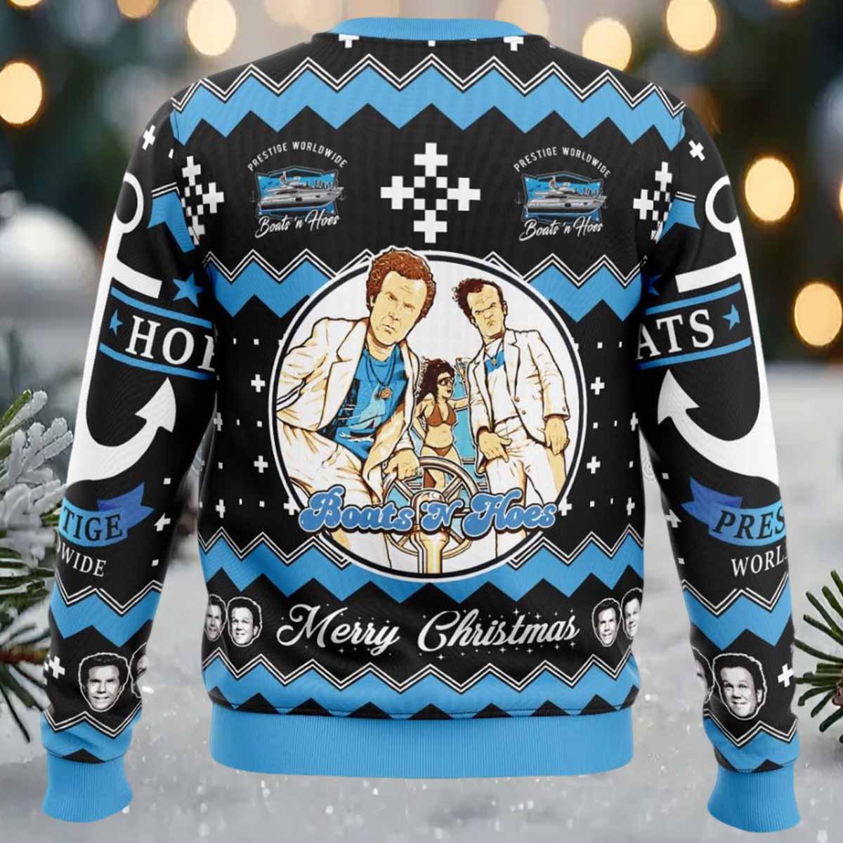 Funny Cool Boats and Hoes Ugly Christmas Sweater Funny Cool Boats and Hoes Ugly Christmas Sweater
