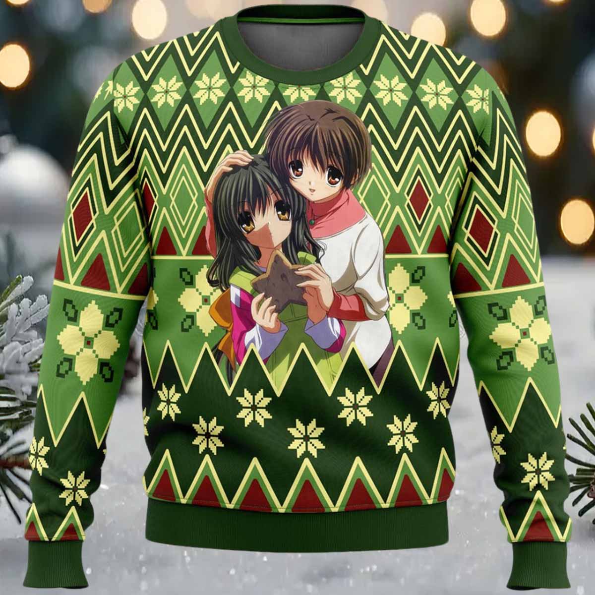 Fuuko and Kouko Christmas Clannad Ugly Christmas Sweater Fuuko and Kouko Christmas Clannad Ugly Christmas Sweater