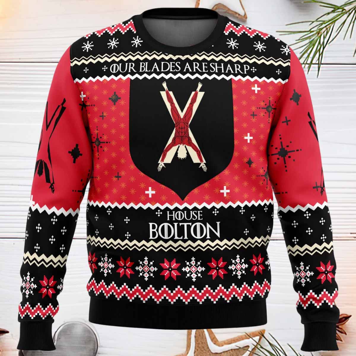 Game of Thrones House Bolton Ugly Christmas Sweater Game of Thrones House Bolton Ugly Christmas Sweater