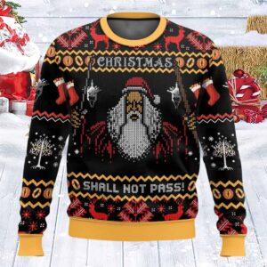 Gandalf Claus Shall Not Pass Ugly Christmas Sweater Gandalf Claus Shall Not Pass Ugly Christmas Sweater
