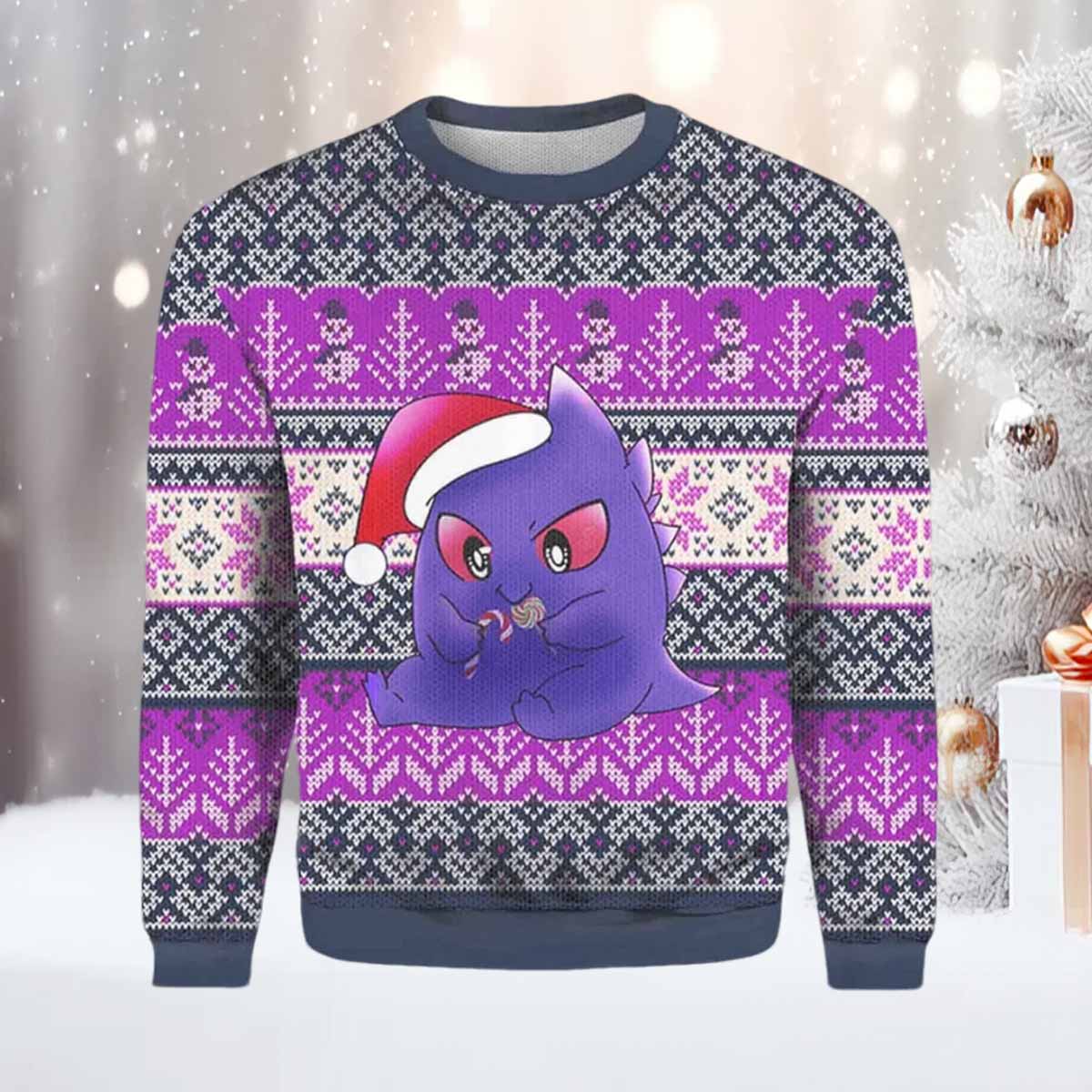 Gengar Christmas Ugly Sweater Gengar Christmas Ugly Sweater