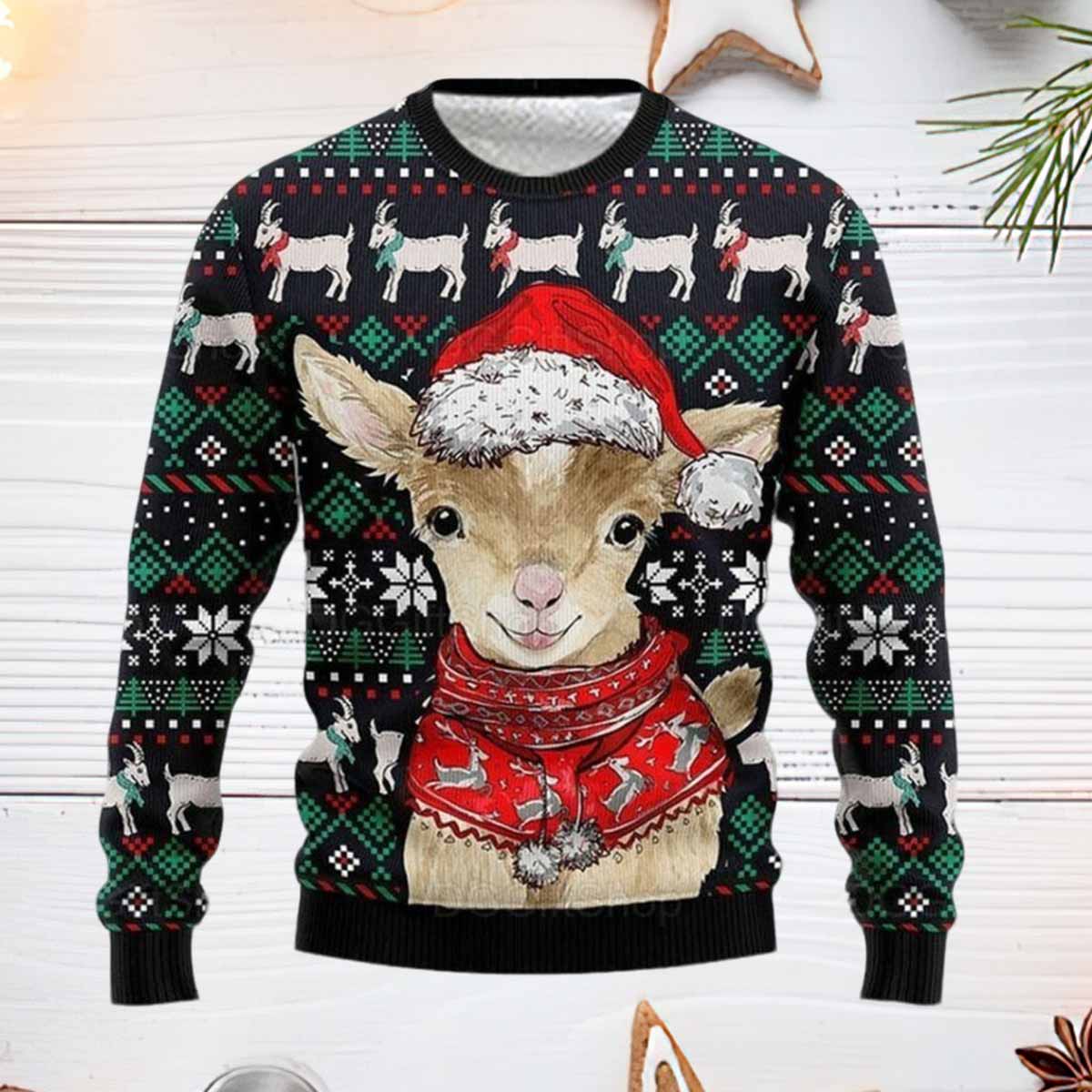 Goat Santa Ugly Christmas Sweater Goat Santa Ugly Christmas Sweater