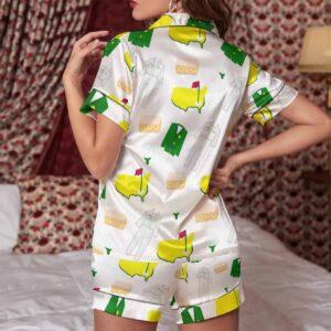 Green Coat Graphic Pajama Set