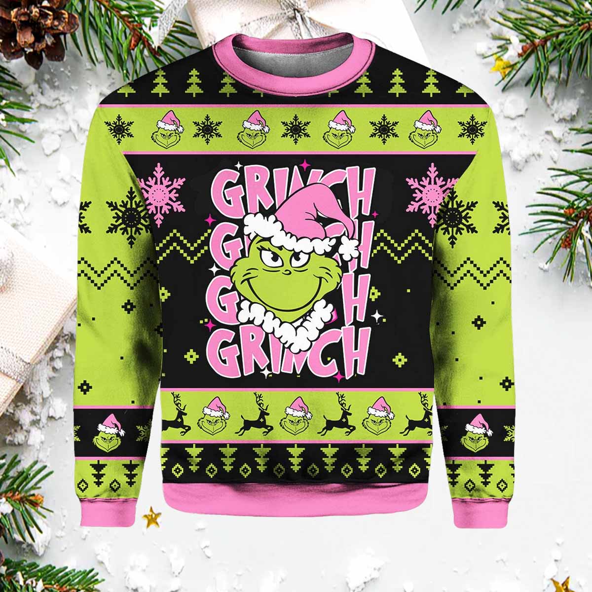Grnch In My Pink Christmas Era Ugly Sweater Grnch In My Pink Christmas Era Ugly Sweater