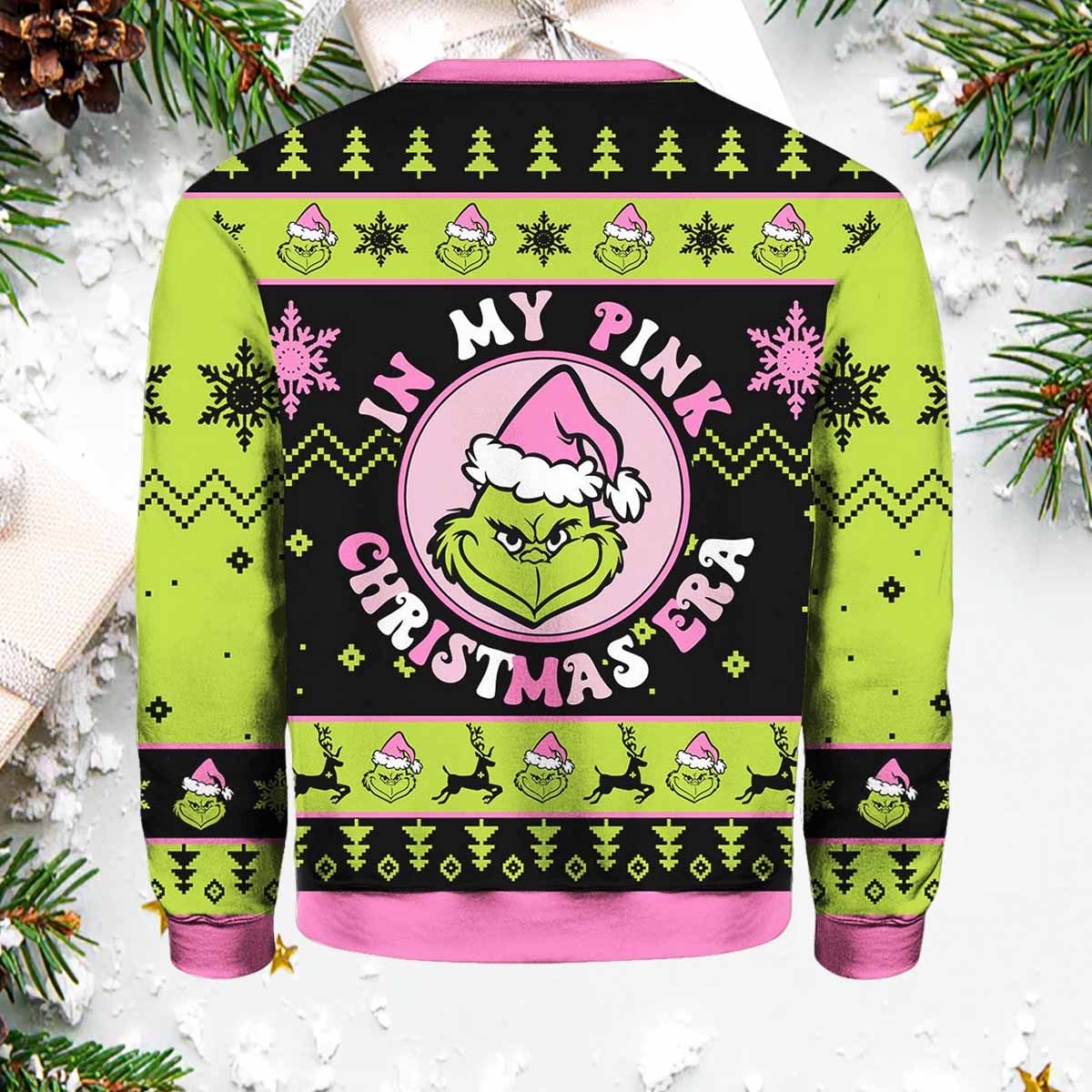 Grnch In My Pink Christmas Era Ugly Sweater Grnch In My Pink Christmas Era Ugly Sweater