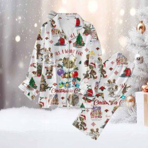 Groot All I Want For Christmas Pajama Set