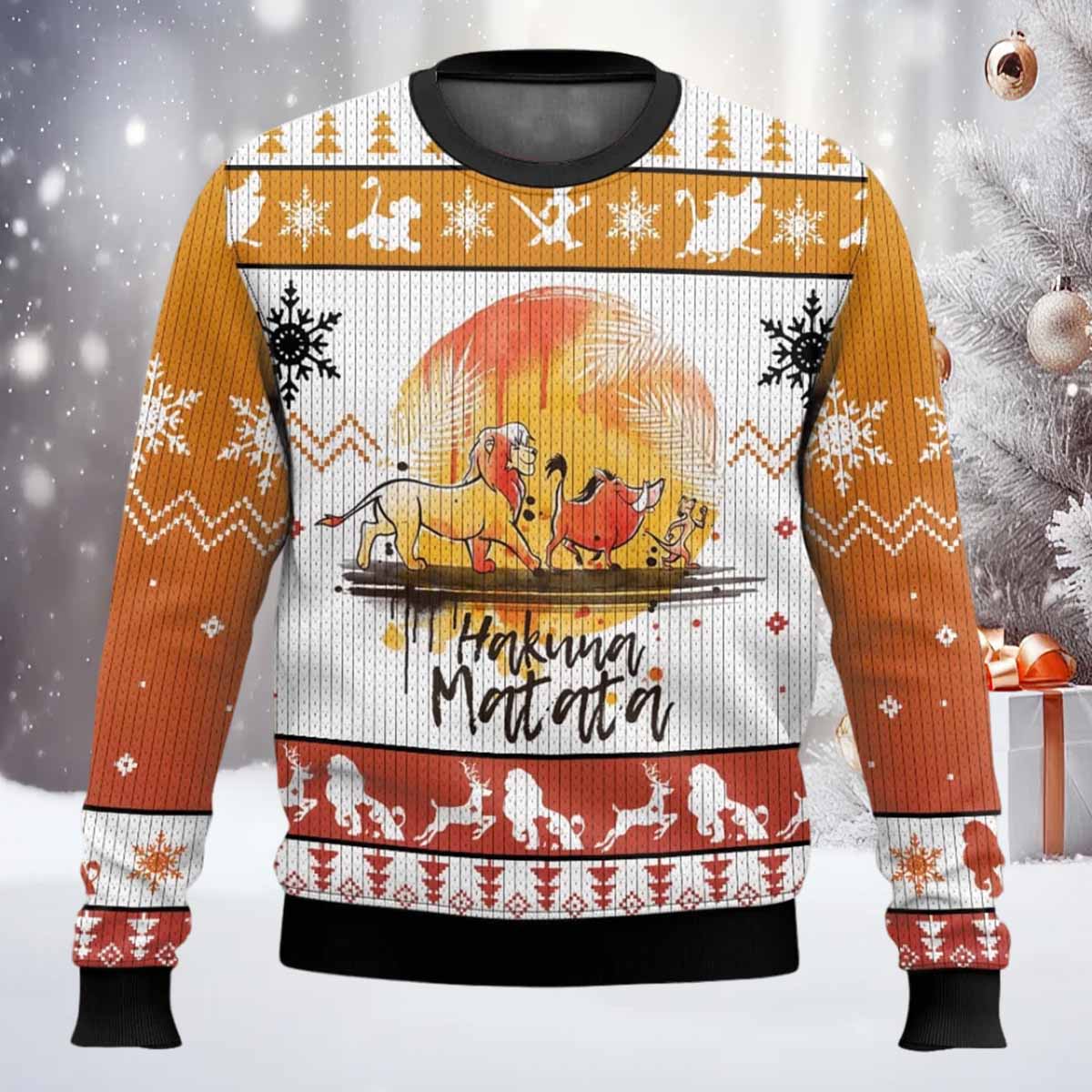 Hakuna Matata Ugly Christmas Sweater Hakuna Matata Ugly Sweater