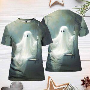 Halloween Ghost Sitting On The Swing Shirt Halloween Ghost Sitting On The Swing Shirt