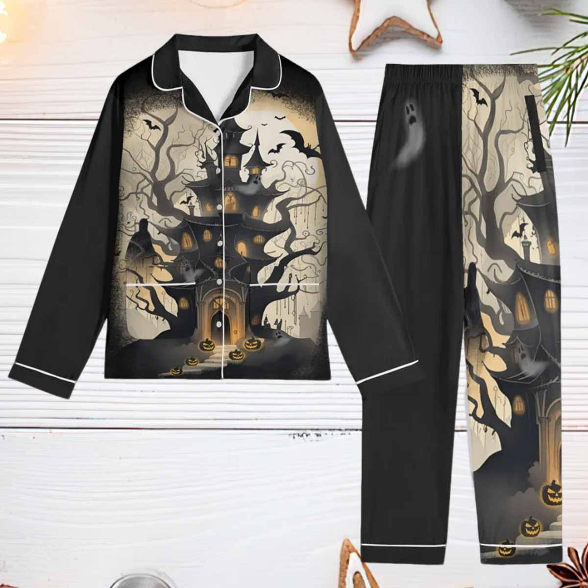 Halloween Mansion Pajama Set Halloween Mansion Pajama Set