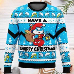 Have A Smurfy Ugly Christmas Sweater Have A Smurfy Ugly Christmas Sweater