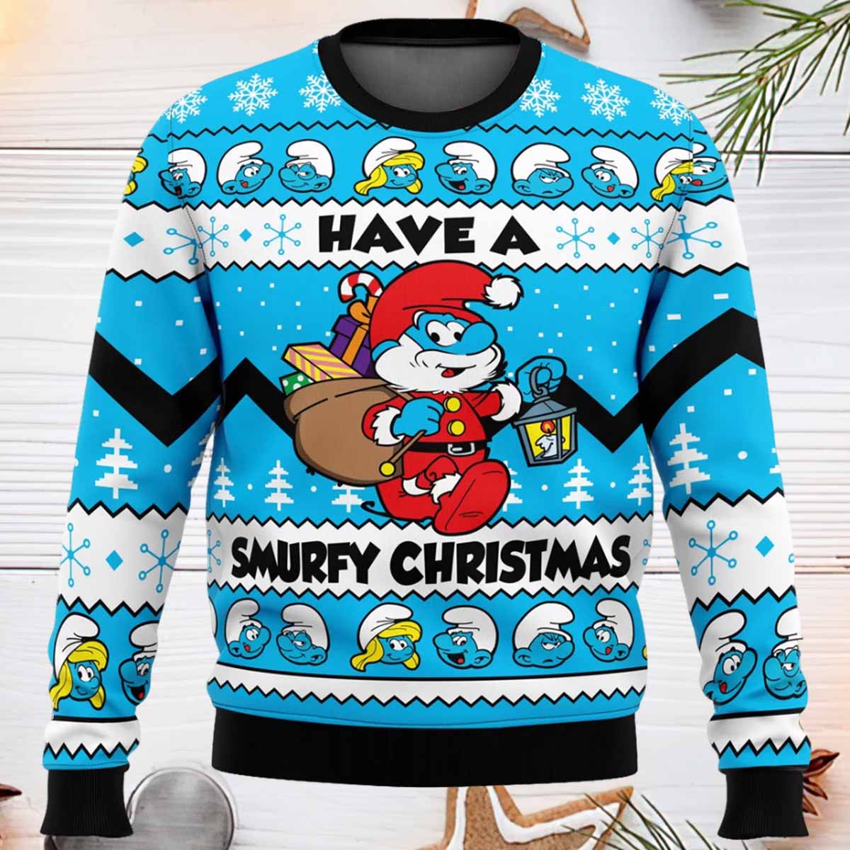 Have A Smurfy Christmas Sweater Have A Smurfy Ugly Christmas Sweater