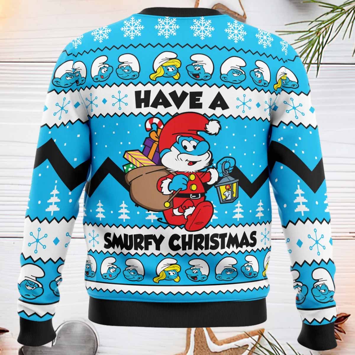 Have A Smurfy Ugly Christmas Sweater Have A Smurfy Ugly Christmas Sweater