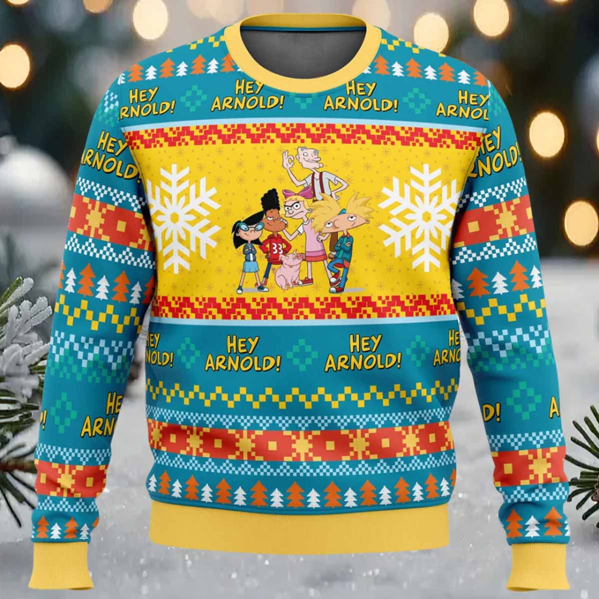 Hey Arnold Nickelodeon Ugly Christmas Sweater Hey Arnold Nickelodeon Ugly Christmas Sweater