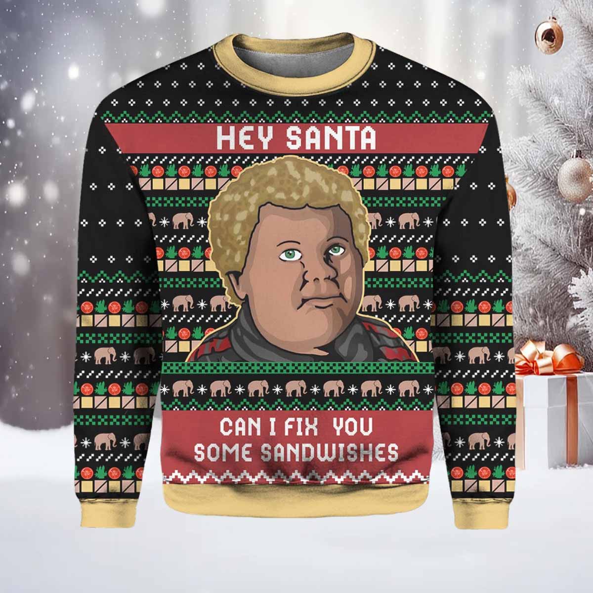 Hey Santa Can I Fix You Some Sandwiches Christmas Sweater Hey Santa Can I Fix You Some Sandwiches Christmas Sweater