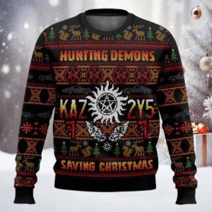 Hunting Demons Saving Christmas Sweater
