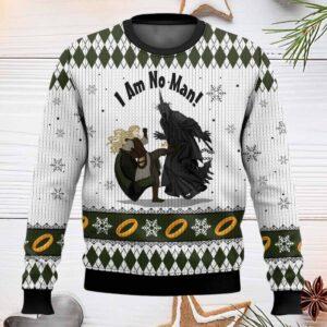 I Am No Man Lord Of The Rings Ugly Sweater I Am No Man Lord Of The Rings Ugly Sweater