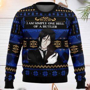 I Am Simply One Hell Of A Butler Black Butler Ugly Christmas Sweater I Am Simply One Hell Of A Butler Black Butler Ugly Christmas Sweater