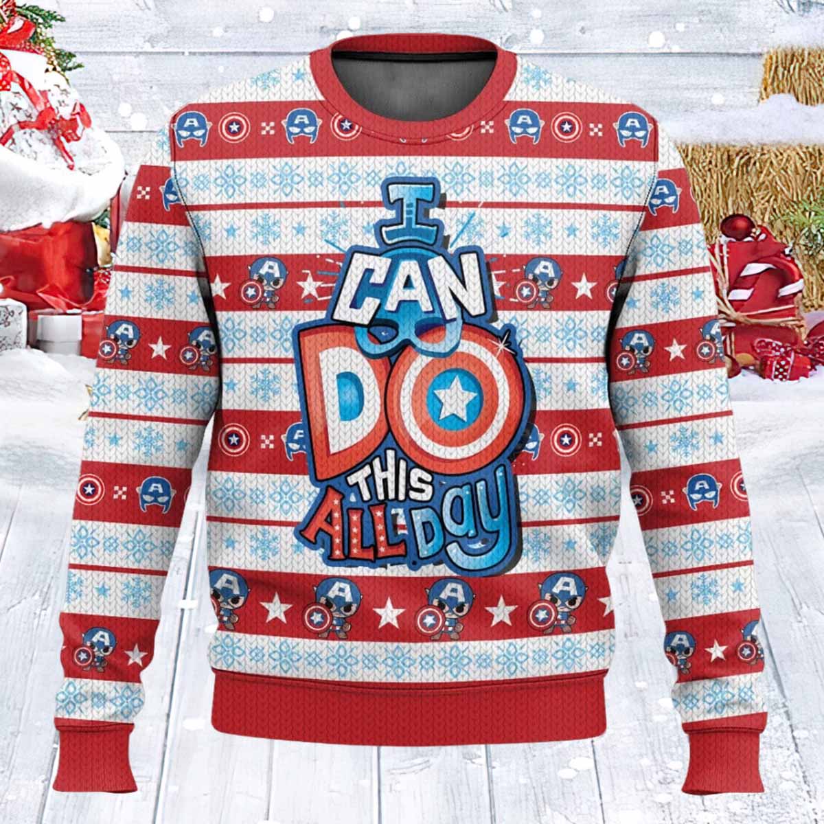 I Can Do This All Day Captain Ugly Sweater I Can Do This All Day Captain Ugly Sweater