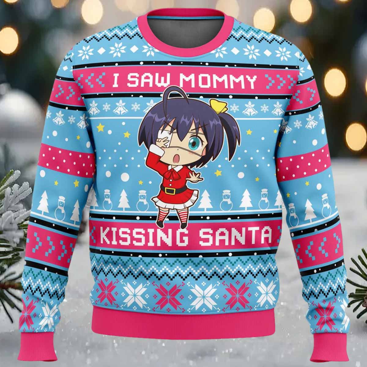 I Saw Mommy Love Chunibyo And Other Delusion Ugly Christmas Sweater I Saw Mommy Love Chunibyo And Other Delusion Ugly Christmas Sweater
