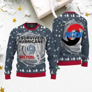 I Survived Hurricane Milton 2024 Ugly Sweater I Survived Hurricane Milton 2024 Ugly Sweater