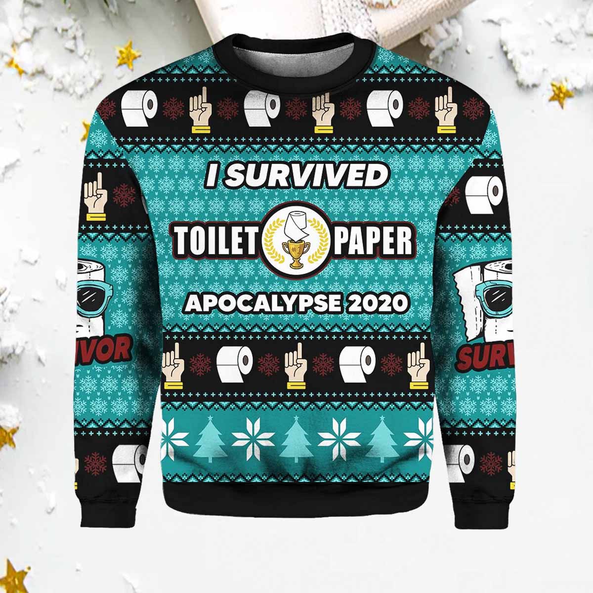 I Survived Toilet Paper Apocalypse 2020 Christmas Ugly Sweater I Survived Toilet Paper Apocalypse 2020 Christmas Ugly Sweater