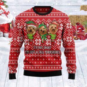 I’m Not Short I’m Just A Tall Yorkshires Ugly Christmas Sweater I’m Not Short I’m Just A Tall Yorkshires Ugly Christmas Sweater