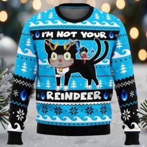 Im Not Your Reindeer Blue Exorcist Ugly Christmas Sweater Im Not Your Reindeer Blue Exorcist Ugly Christmas Sweater