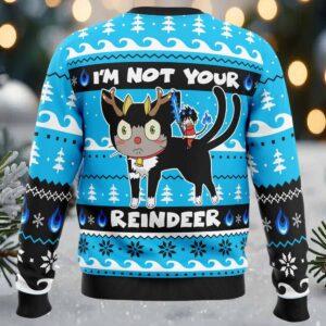 I’m Not Your Reindeer Blue Exorcist Ugly Christmas Sweater