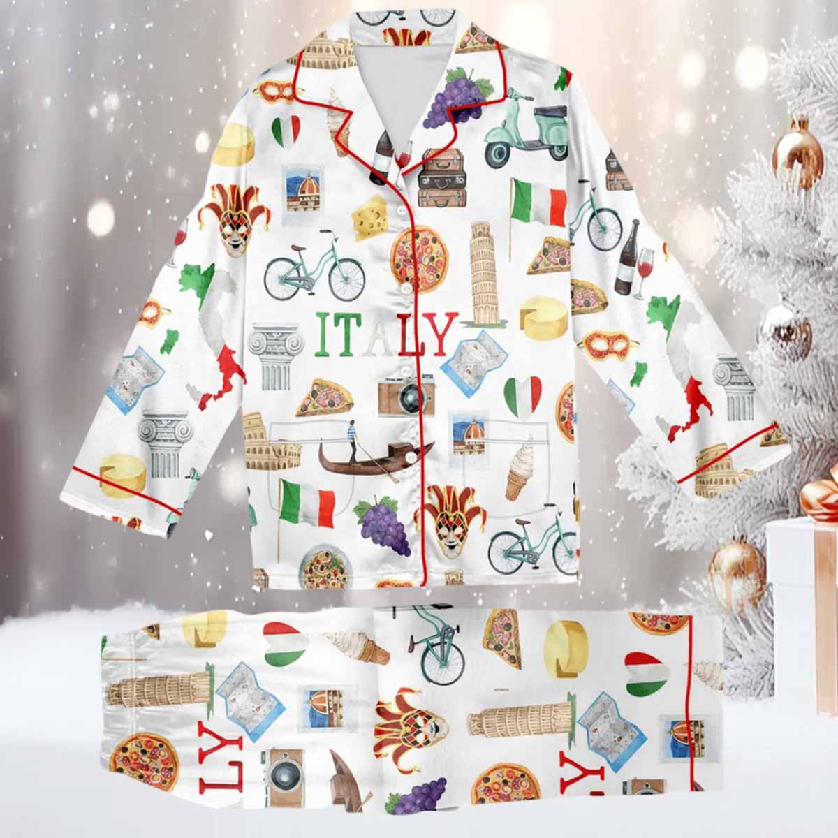 Italy Roma Travel Pajama Set Italy Roma Travel Pajama Set