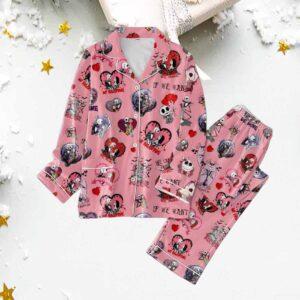 Jack Skellington And Sally If We Want Valentine Pajamas Set Jack Skellington And Sally If We Want Valentine Pajamas Set
