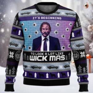 John Wick It’s Beginning To Look A Lot Like Wickmas Christmas Sweater John Wick It’s Beginning To Look A Lot Like Wickmas Christmas Sweater