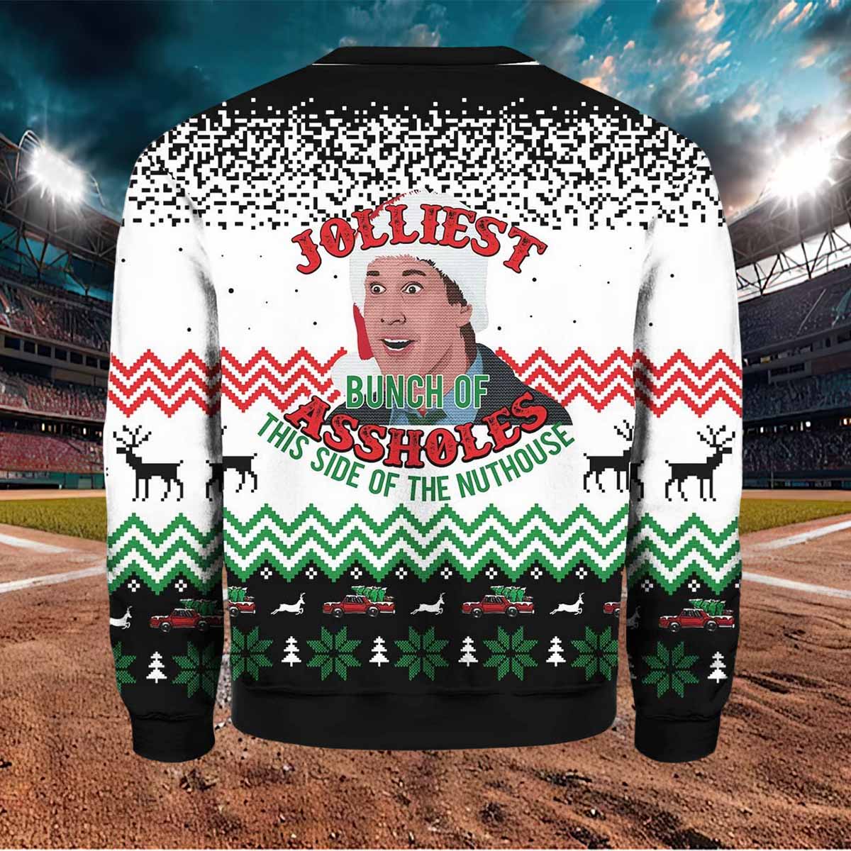 Jolliest Bunch Of Asholes This Side Of The Nuthouse Christmas Sweater Jolliest Bunch Of Asholes This Side Of The Nuthouse Christmas Sweater