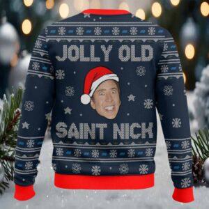 Jolly Old Saint Nick Nicolas Cage Christmas Ugly Sweater 1 Jolly Old Saint Nick Nicolas Cage Christmas Ugly Sweater