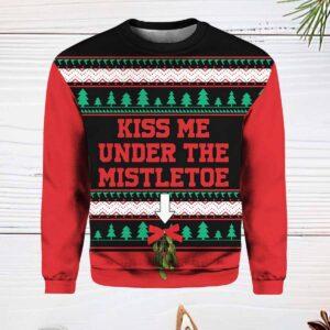 Kiss Me Under The Mistletoe Ugly Christmas Sweater Kiss Me Under The Mistletoe Ugly Christmas Sweater