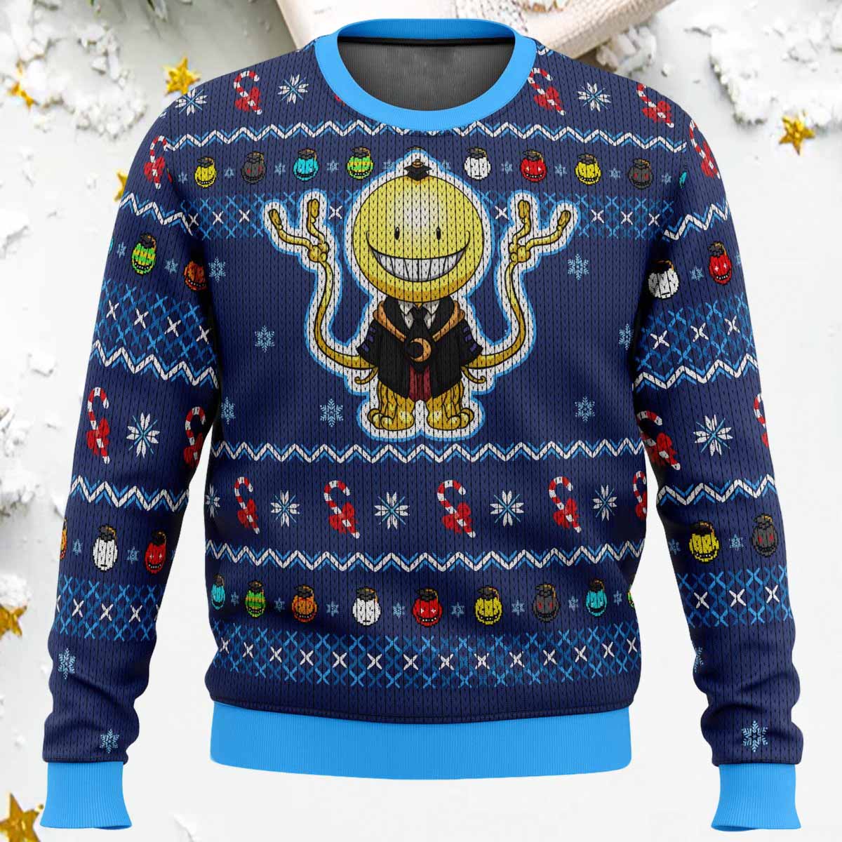 Koro Sensei Tentacles Assassination Classroom Ugly Christmas Sweater Koro Sensei Tentacles Assassination Classroom Ugly Christmas Sweater
