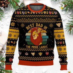 Lion King Best Dad In The Pride Lands Ugly Christmas Sweater Lion King Best Dad In The Pride Lands Ugly Christmas Sweater