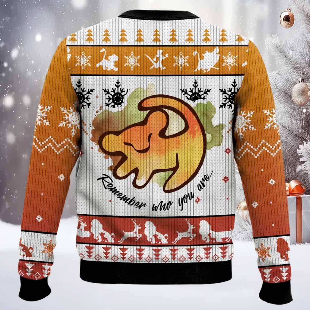 Lion King Happy Hallothanksmas Ugly Christmas Sweater Lion King Happy Hallothanksmas Ugly Christmas Sweater