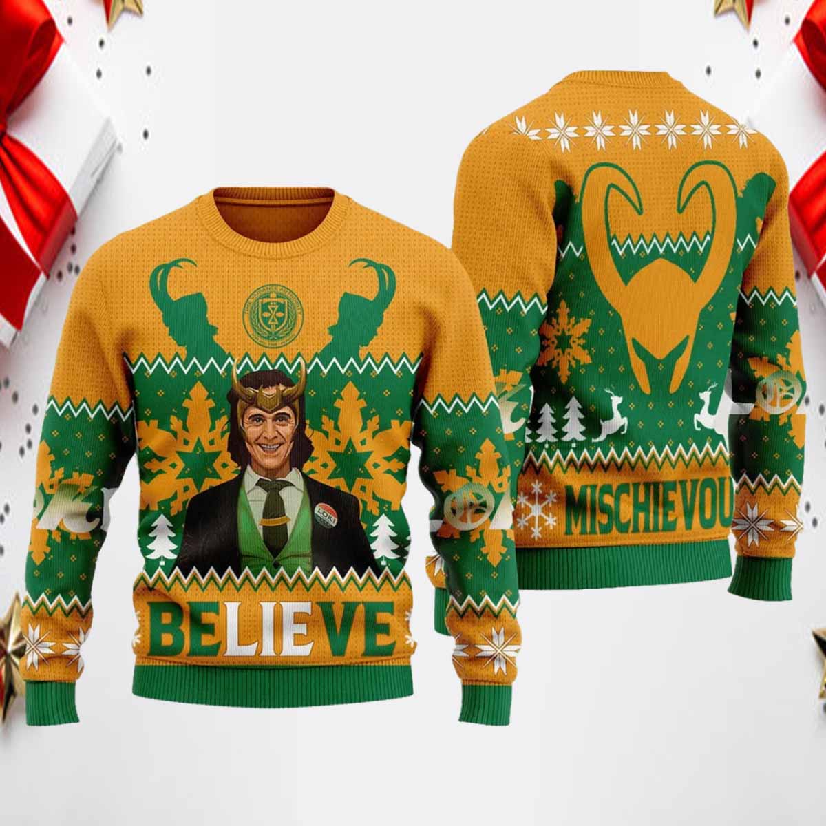 Loki Believe Ugly Christmas Sweater Loki Believe Ugly Christmas Sweater