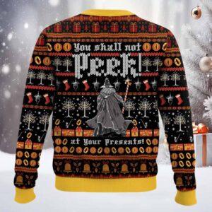 Lord Of The Rings You Shall Not Peek Ugly Christmas Sweater