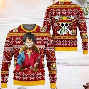 Luffy Christmas Ugly Sweater Luffy Christmas Ugly Sweater