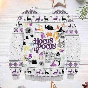 Make Me Sick Hocus Pocus Ugly Christmas Sweater Make Me Sick Hocus Pocus Ugly Christmas Sweater