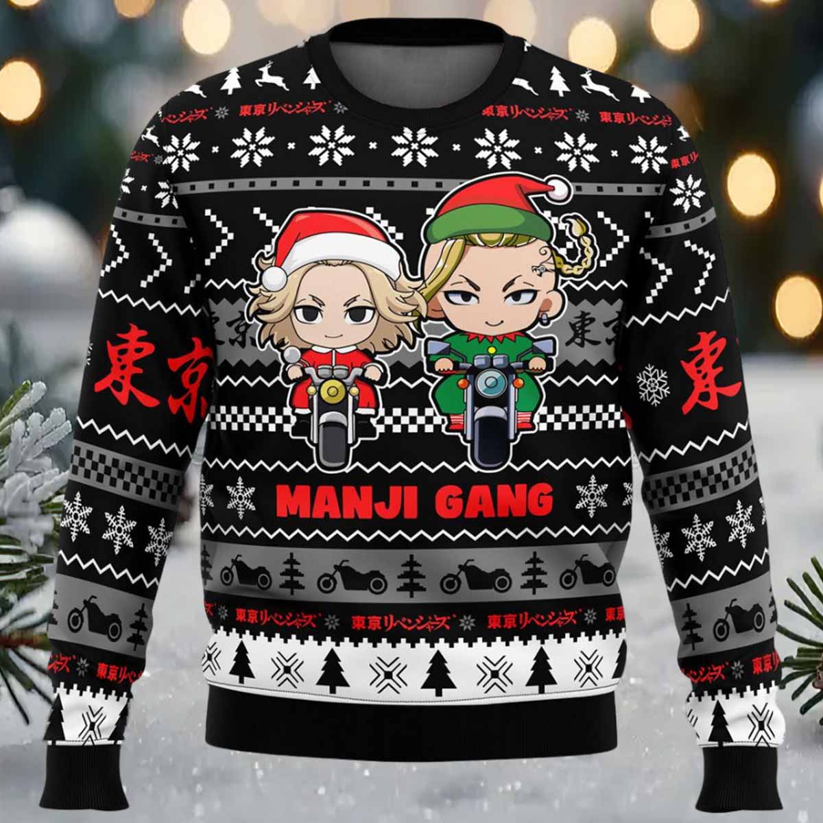Manji Gang Tokyo Revengers Ugly Christmas Sweater Manji Gang Tokyo Revengers Ugly Christmas Sweater