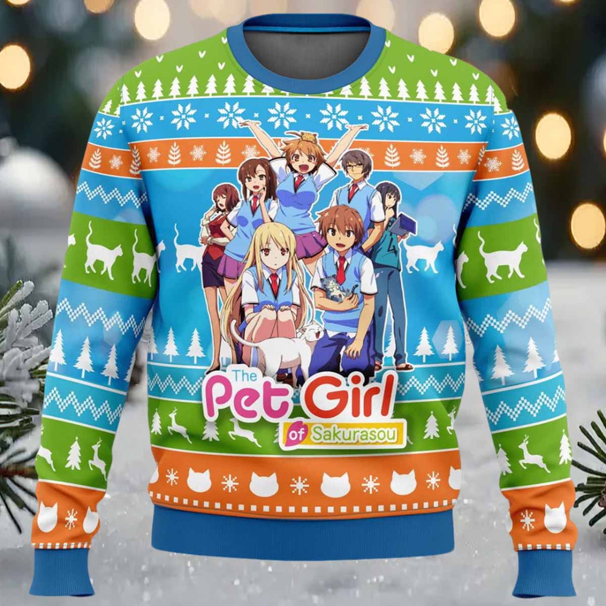 Mashiro and Friends The Pet Girl of Sakurasou Ugly Christmas Sweater Mashiro and Friends The Pet Girl of Sakurasou Ugly Christmas Sweater